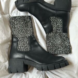 Stylish Black and Gray Women's Boots